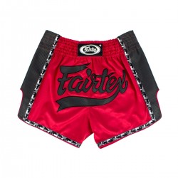 Муай Тай Шорти Червено/Черно, Fairtex